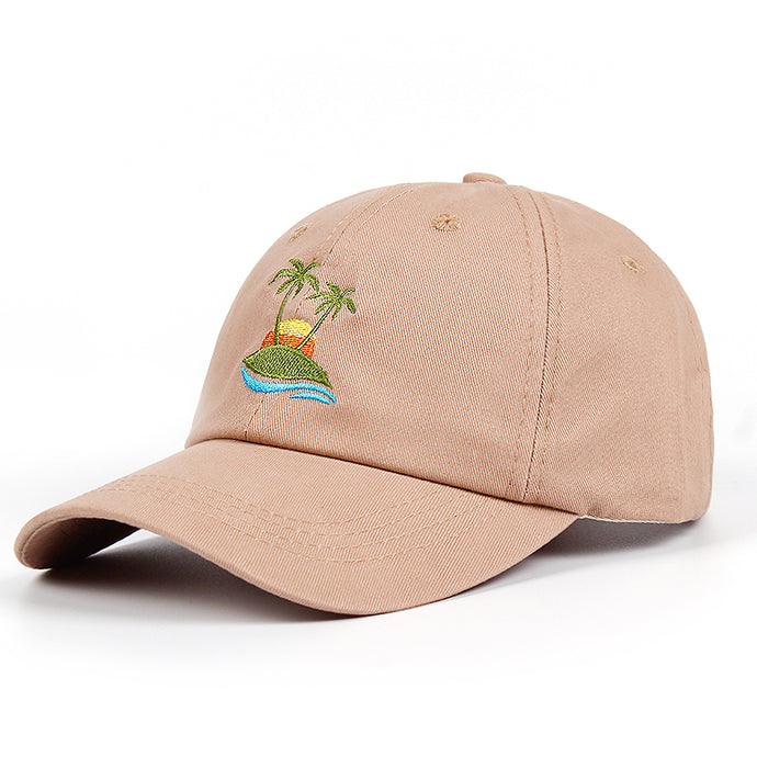 Palm Trees Curved Dad Hat